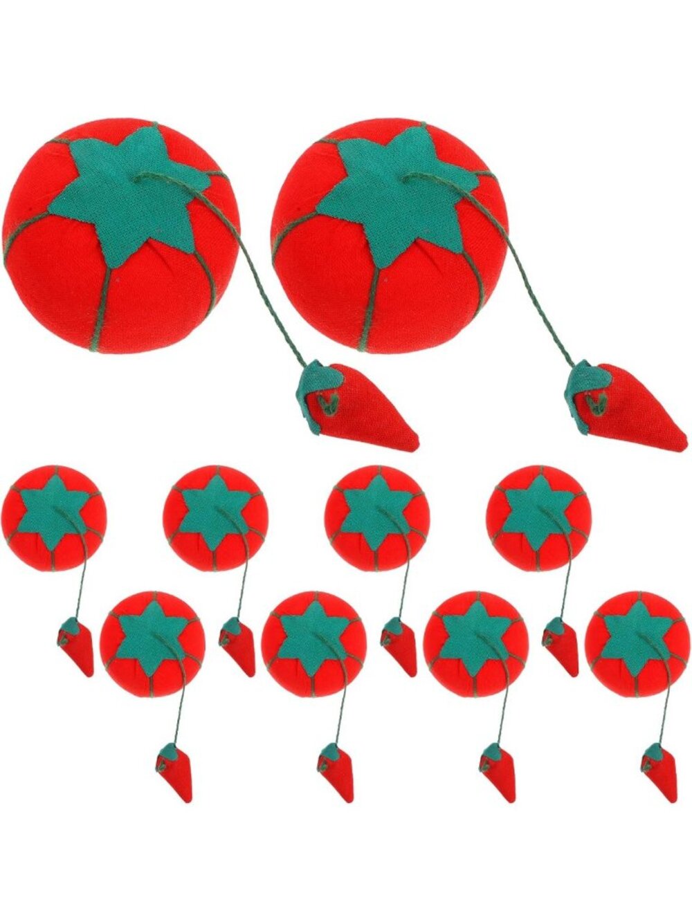 30 Pcs Tomato Pin Cushion Set - Essential Sewing & Craft Tool for DIY Projects